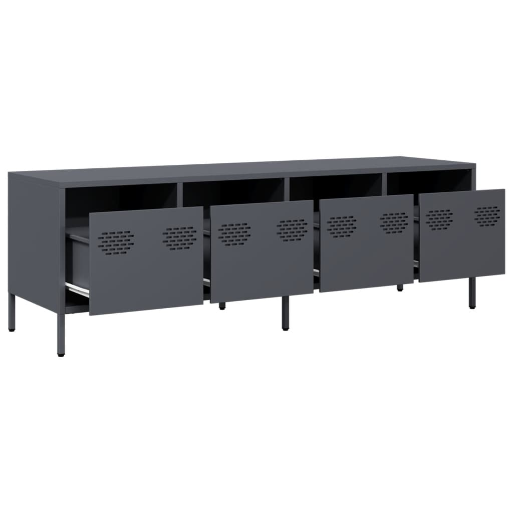TV ormarić antracit 135 x 39 x 43,5 cm hladno valjani čelik
