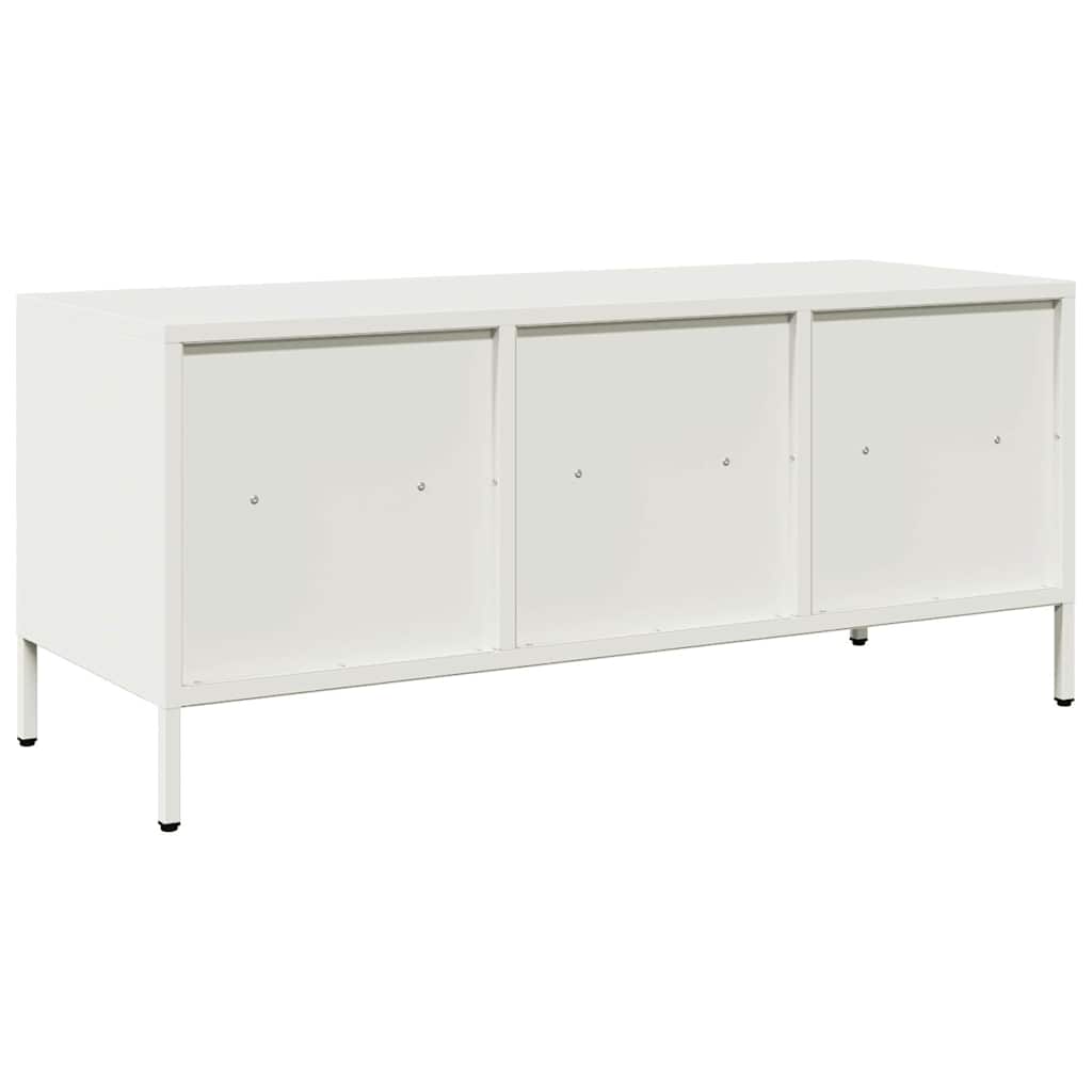 TV ormarić bijeli 101,5x39x43,5 cm hladno valjani čelik