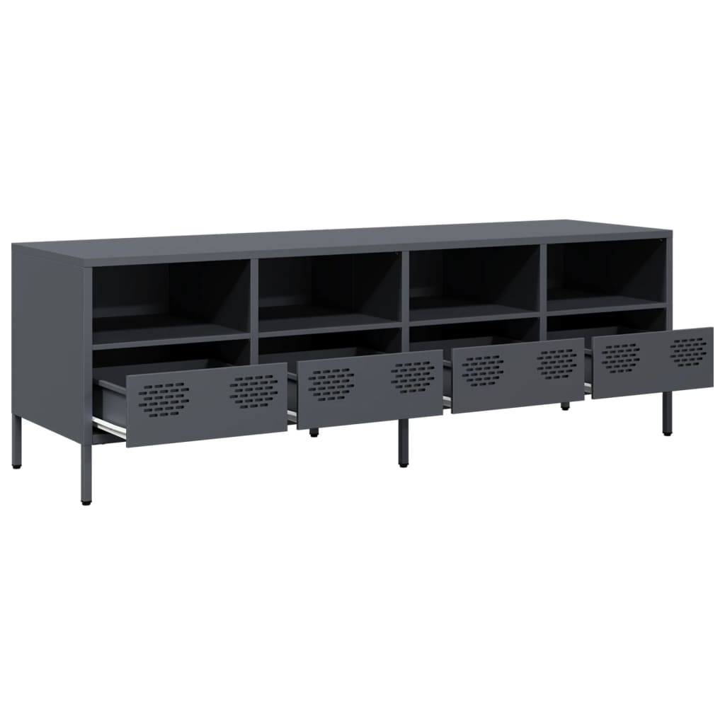 TV ormarić antracit 135 x 39 x 43,5 cm hladno valjani čelik