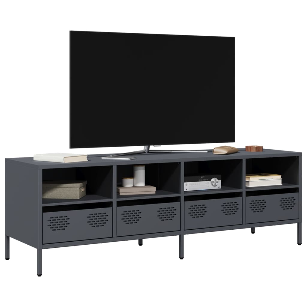TV ormarić antracit 135 x 39 x 43,5 cm hladno valjani čelik