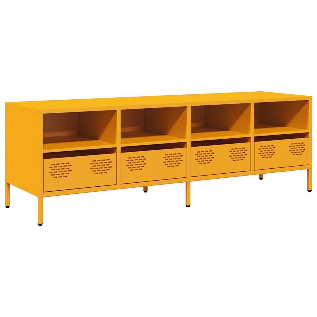 TV ormarić boja senfa 135x39x43,5 cm čelični