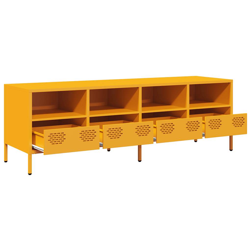 TV ormarić boja senfa 135x39x43,5 cm čelični