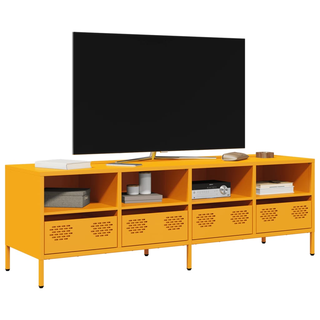 TV ormarić boja senfa 135x39x43,5 cm čelični