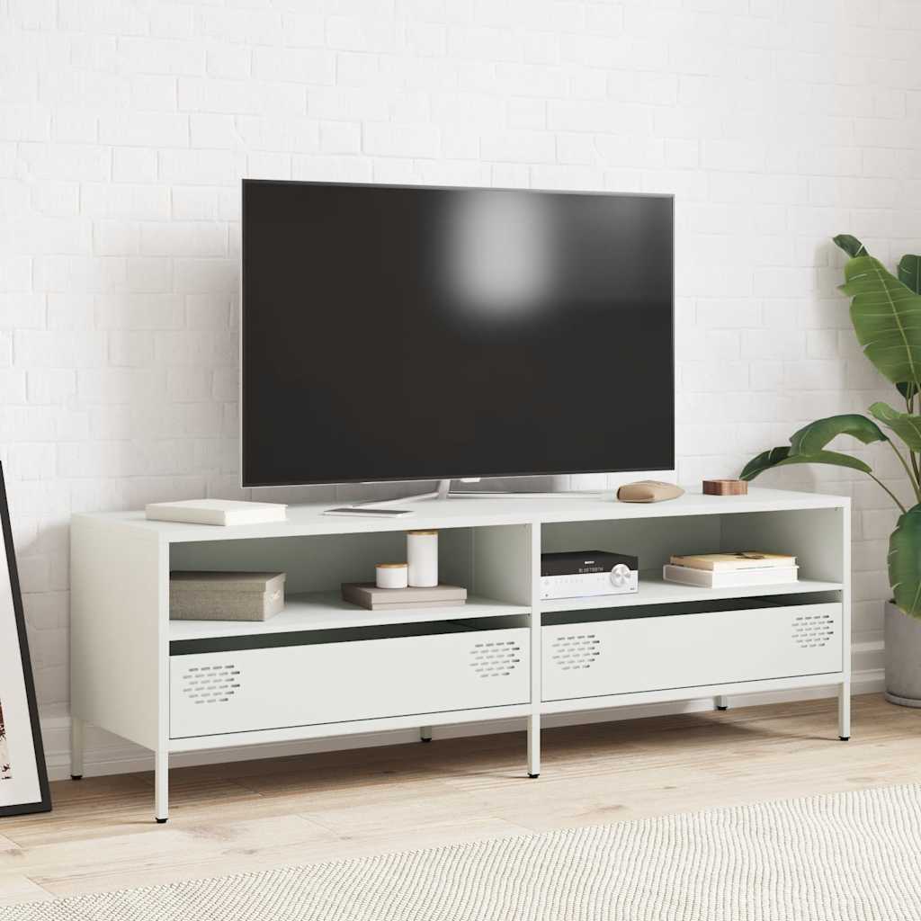 TV ormarić bijeli 135x39x43,5 cm hladno valjani čelik