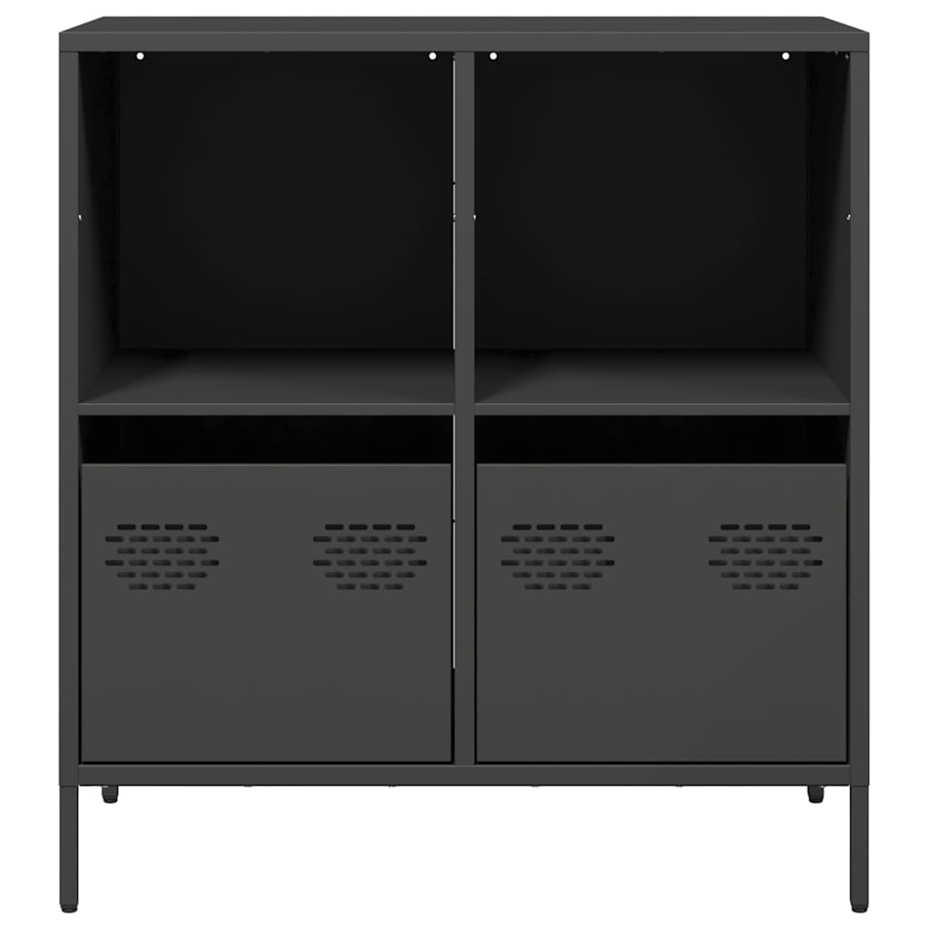 Komoda crna 68x39x73,5 cm hladno valjani čelik