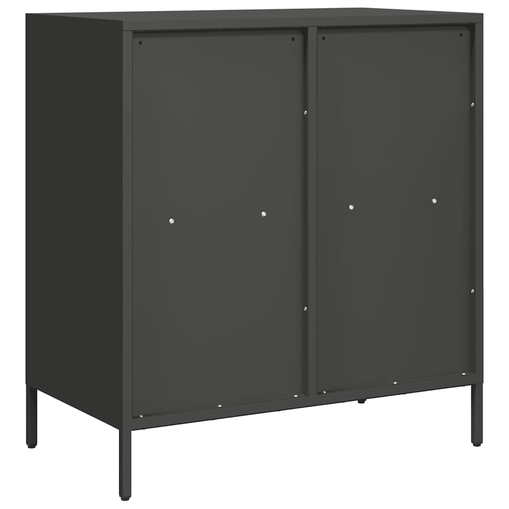 Komoda crna 68x39x73,5 cm hladno valjani čelik
