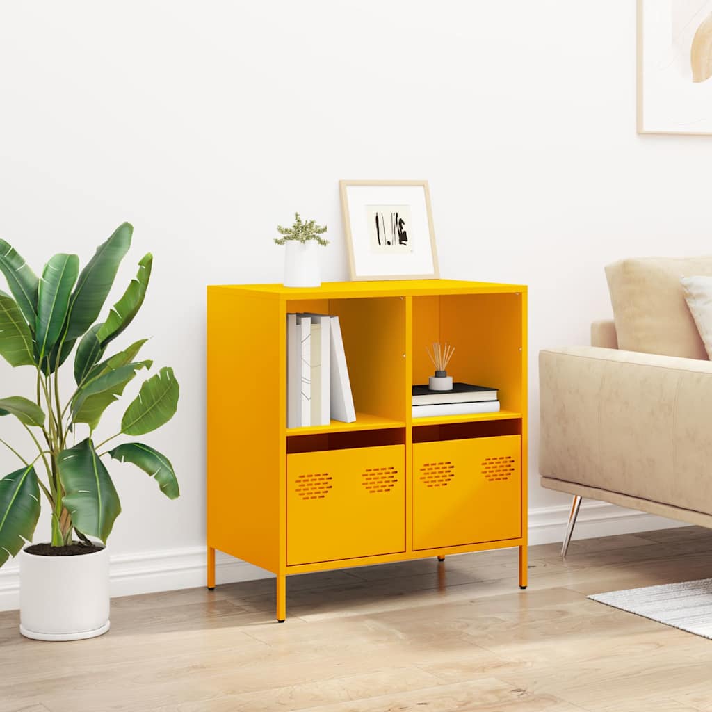Komoda boja senfa 68x39x73,5 cm hladno valjanog čelika