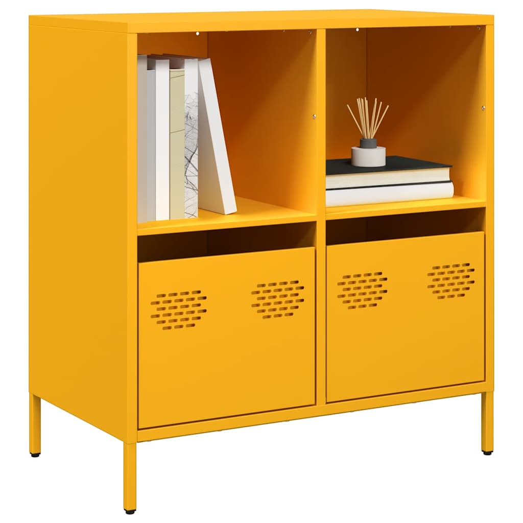 Komoda boja senfa 68x39x73,5 cm hladno valjanog čelika
