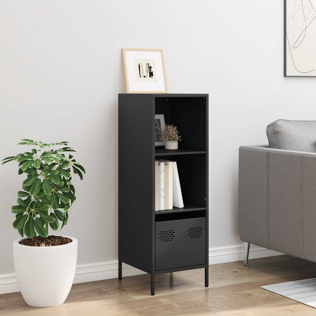 Visoka komoda crna 35x39x103,5 cm od čelika