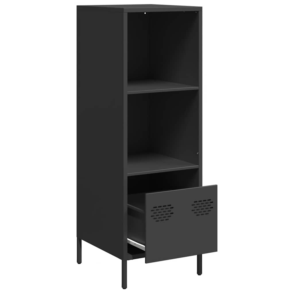 Visoka komoda crna 35x39x103,5 cm od čelika