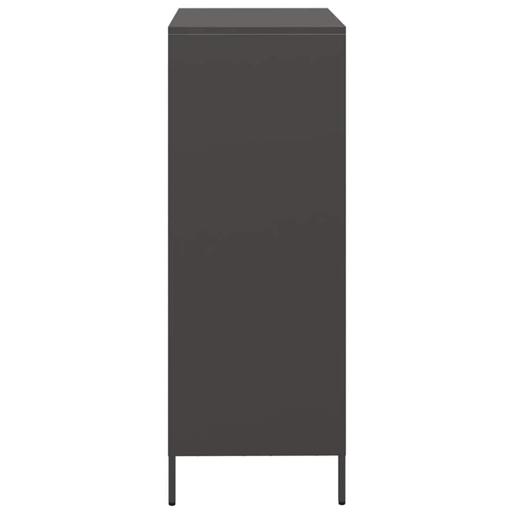 Visoka komoda crna 68x39x103,5 cm od čelika