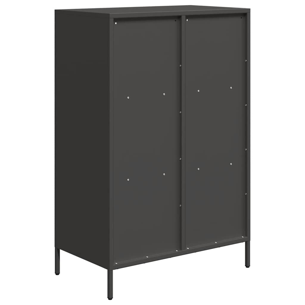 Visoka komoda crna 68x39x103,5 cm od čelika
