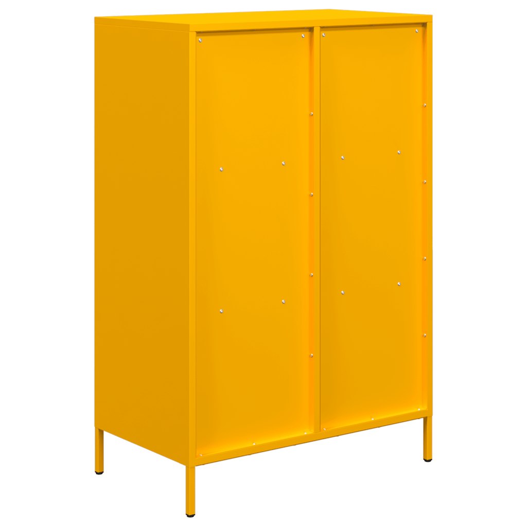 Visoka komoda boja senfa 68x39x103,5 cm od čelika