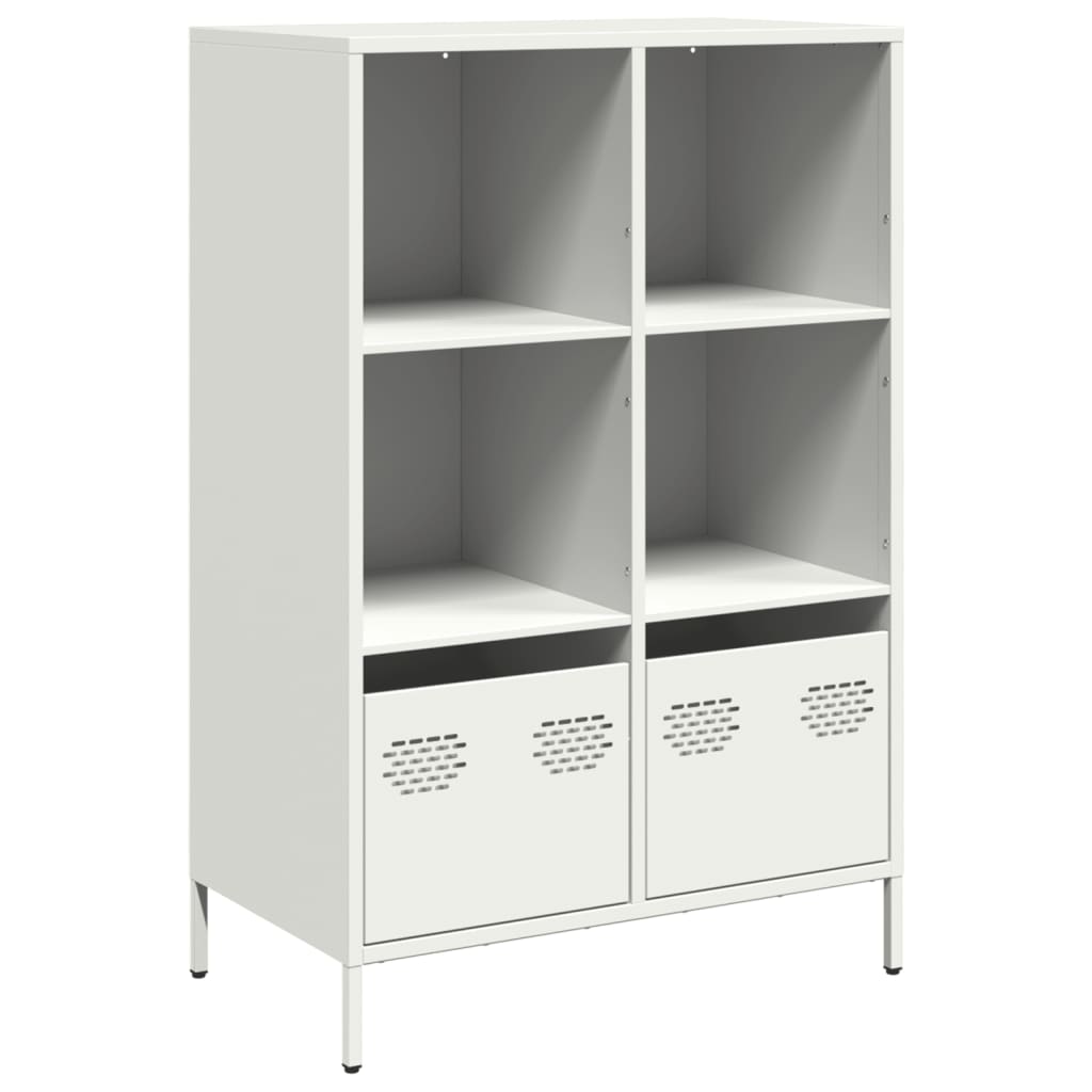 Visoka komoda bijela 68x39x103,5 cm čelična
