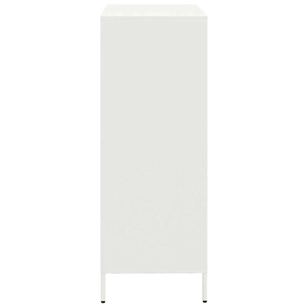 Visoka komoda bijela 68x39x103,5 cm čelična