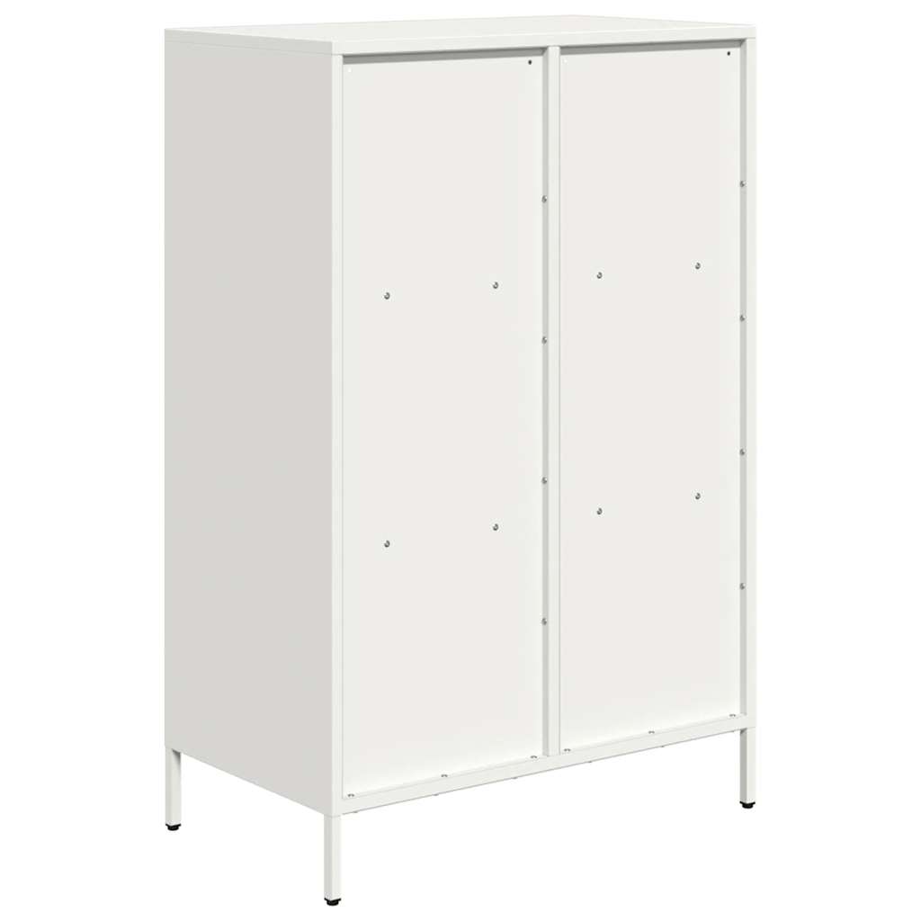 Visoka komoda bijela 68x39x103,5 cm čelična
