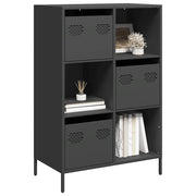 Visoka komoda crna 68x39x103,5 cm od čelika