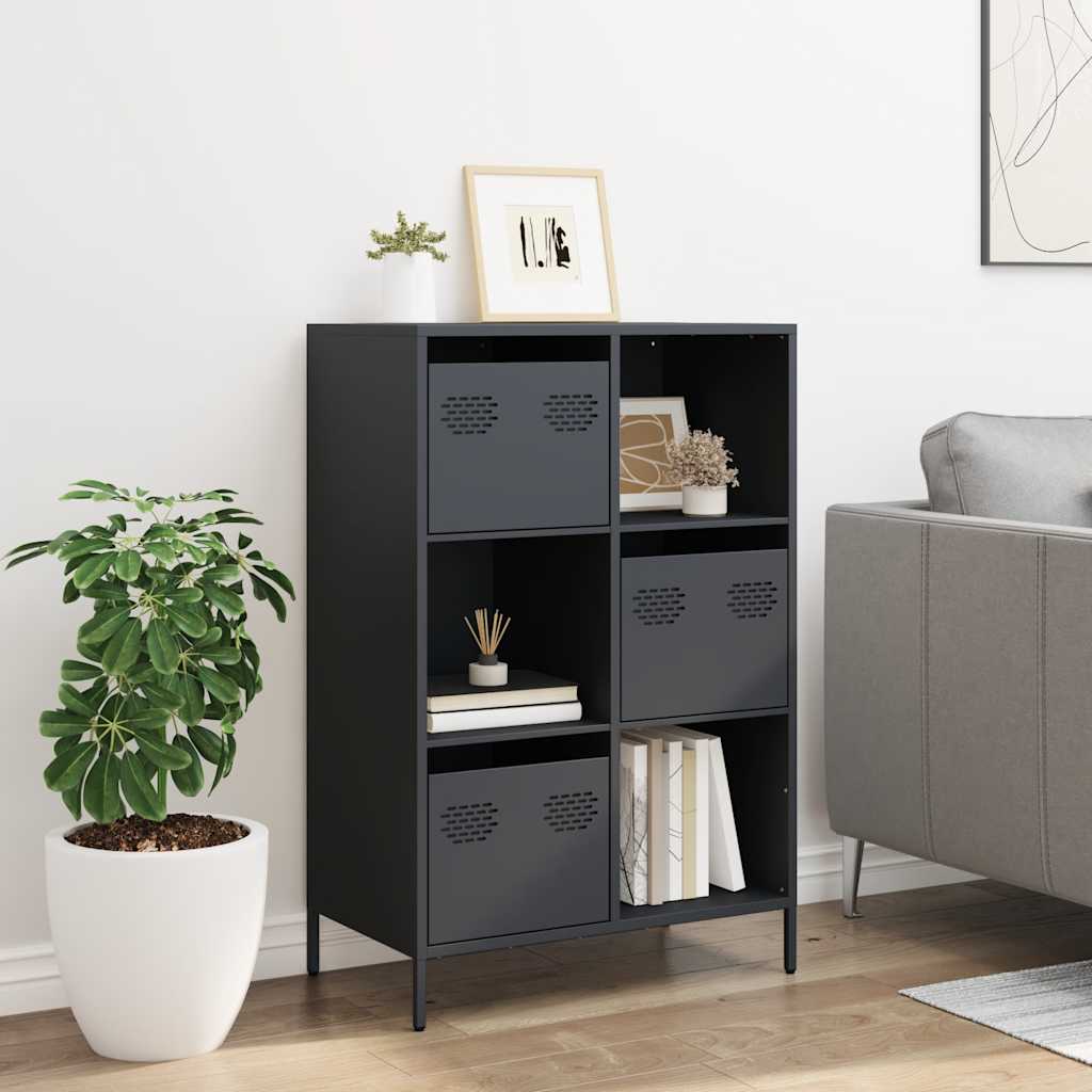 Visoka komoda antracit 68x39x103,5 cm od čelika