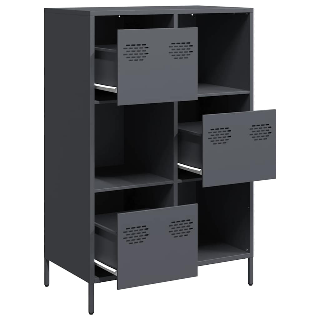 Visoka komoda antracit 68x39x103,5 cm od čelika