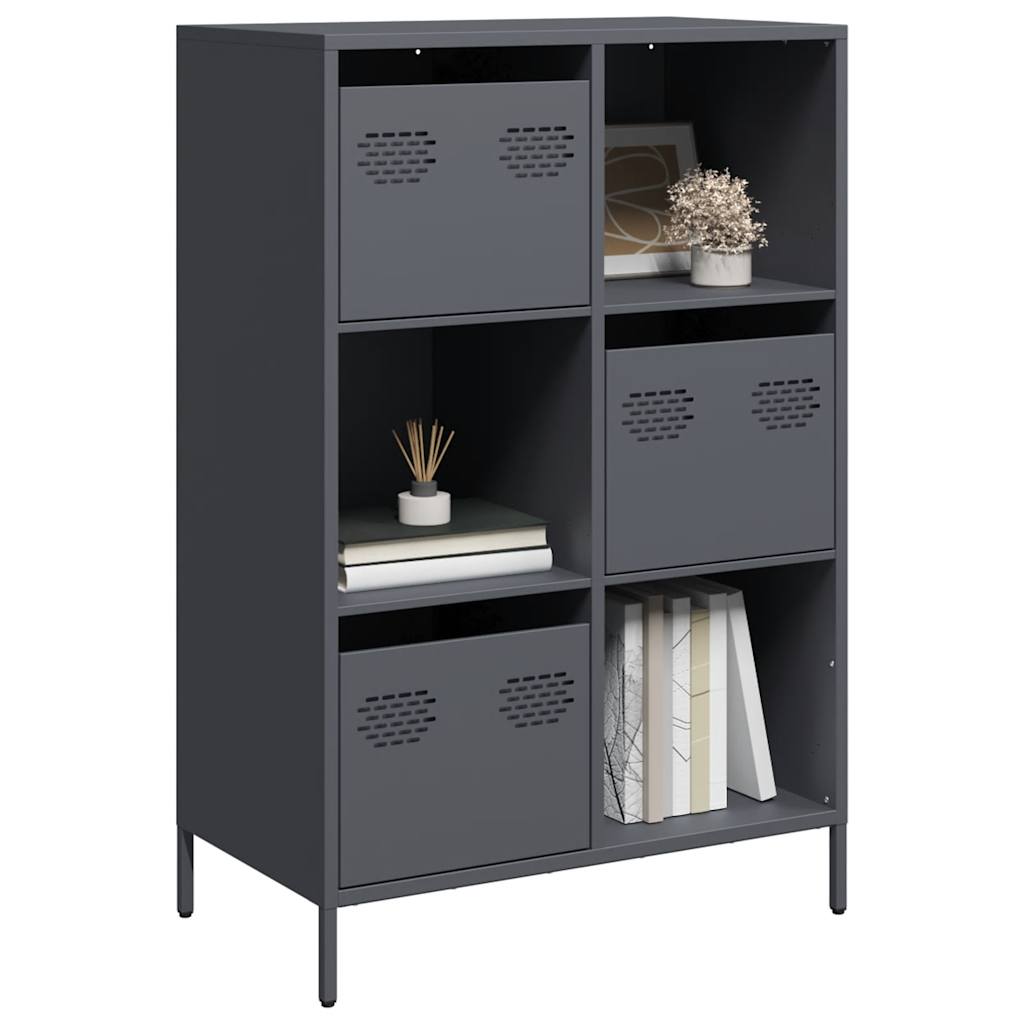 Visoka komoda antracit 68x39x103,5 cm od čelika