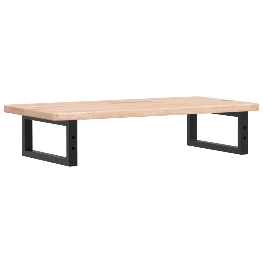 Zidna polica za umivaonik od čelika i masivne hrastovine Smeđa 80 x 40 x 2.5 cm