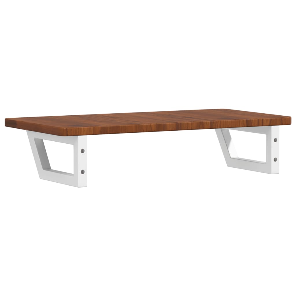 Zidna polica za umivaonik od čelika i masivne hrastovine