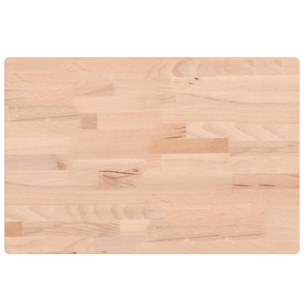 Zidna polica za umivaonik od čelika i masivne bukovine Smeđa 60 x 40 x 2.5 cm