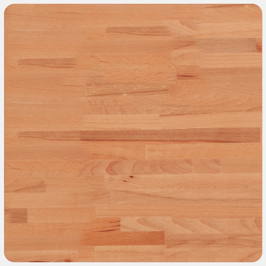 Zidna polica za umivaonik od čelika i masivne bukovine Smeđa 50 x 50 x 2.5 cm