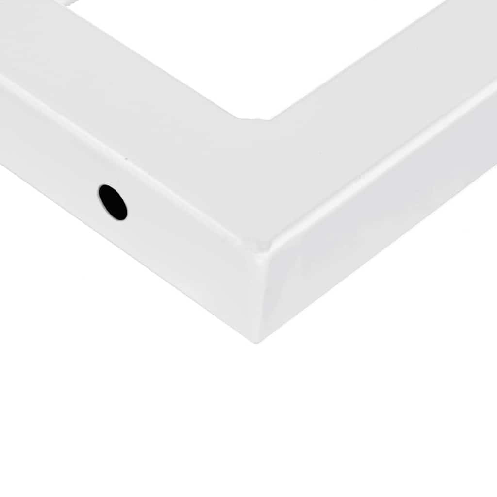 Zidna polica za umivaonik od čelika i masivne bukovine Smeđa 50 x 50 x 2.5 cm