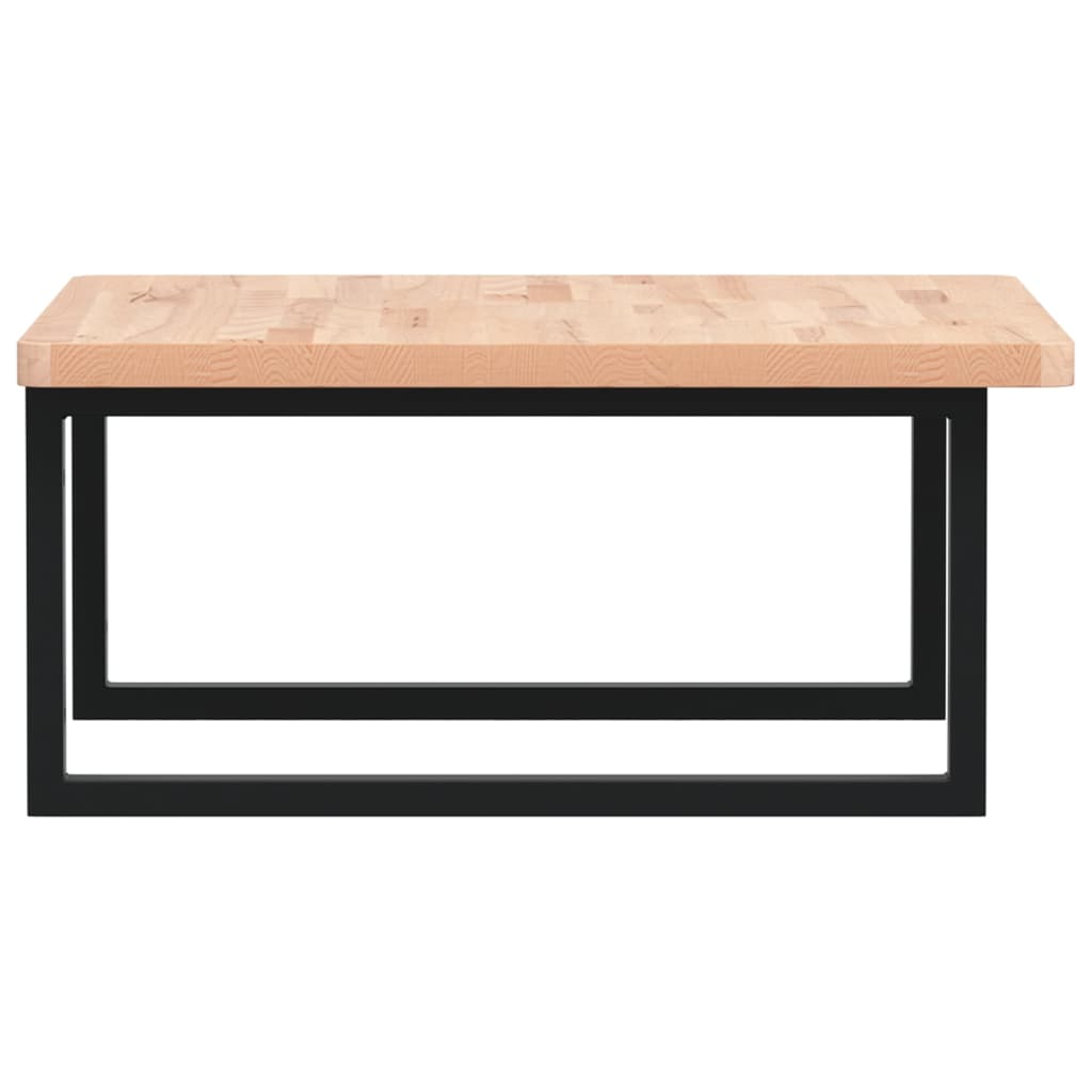 Zidna polica za umivaonik od čelika i masivne bukovine Smeđa 60 x 60 x 2.5 cm