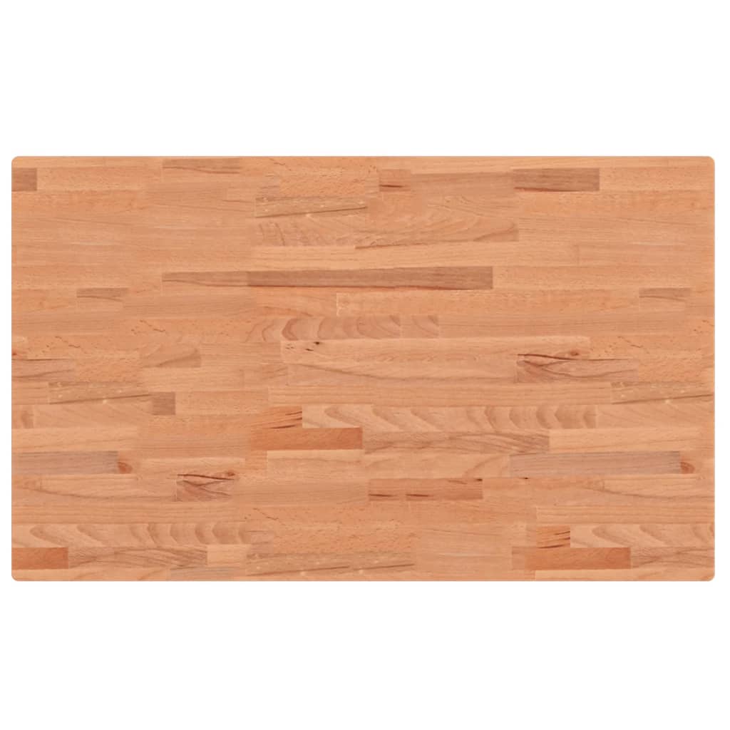 Zidna polica za umivaonik od čelika i masivne bukovine Smeđa 100 x 60 x 2.5 cm