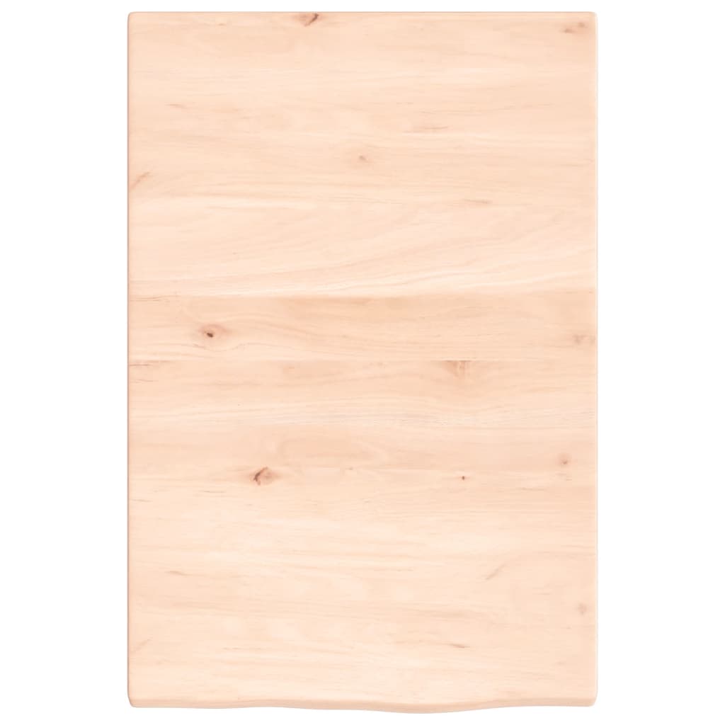 Zidna polica za umivaonik od čelika i masivne hrastovine Smeđa 40 x 60 x 2 cm