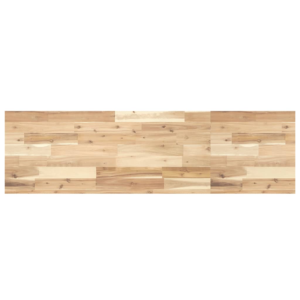 Zidna polica za umivaonik od čelika i masivnog bagremovog drva Smeđa 160 x 40 x 4 cm