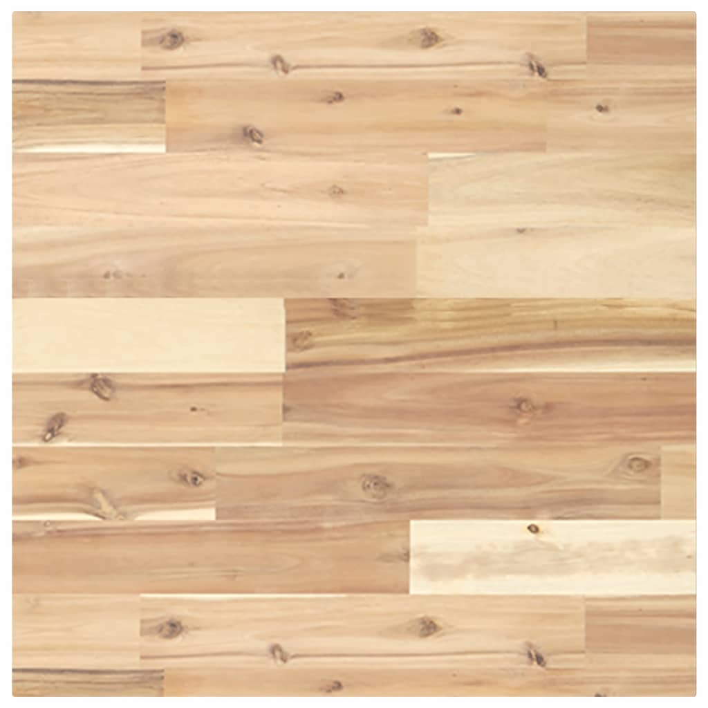 Zidna polica za umivaonik od čelika i masivnog bagremovog drva Smeđa 50 x 50 x 2 cm