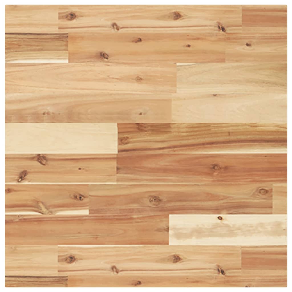 Zidna polica za umivaonik od čelika i masivnog bagremovog drva Smeđa 50 x 50 x 2 cm