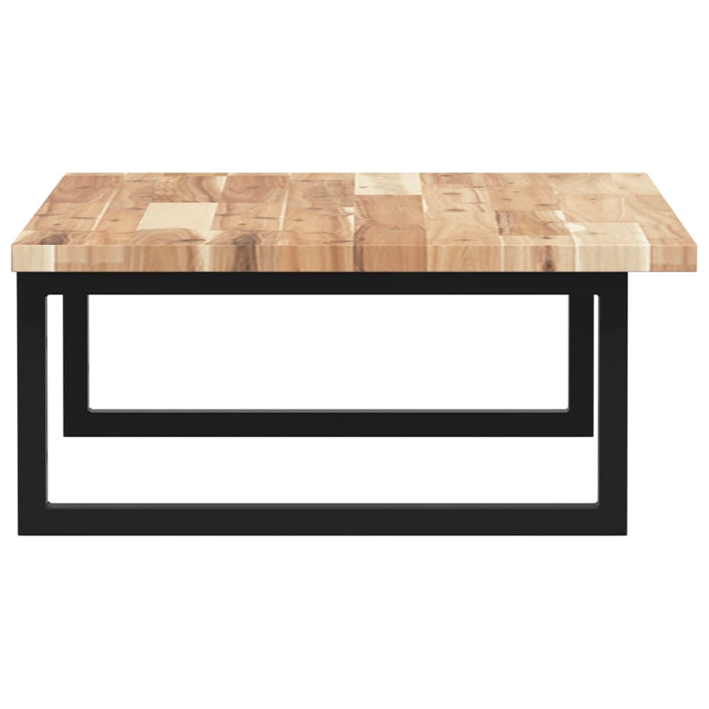 Zidna polica za umivaonik od čelika i masivnog bagremovog drva Smeđa 60 x 50 x 2 cm