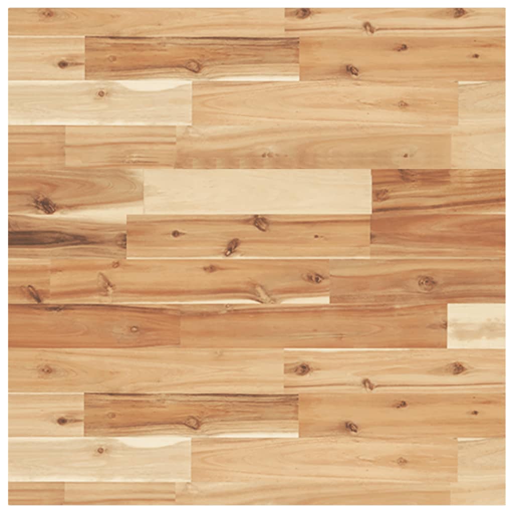 Zidna polica za umivaonik od čelika i masivnog bagremovog drva Smeđa 60 x 60 x 4 cm