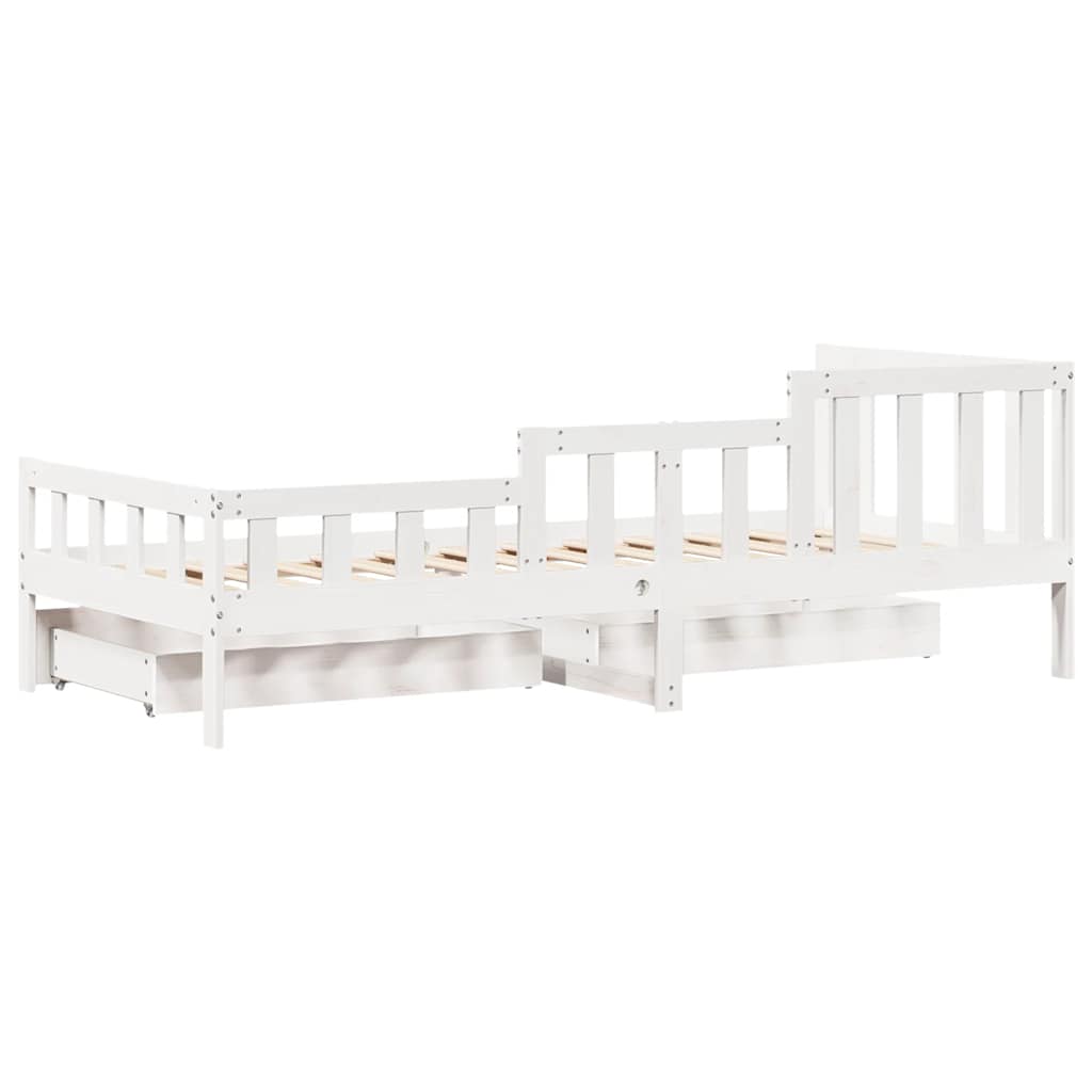 Dnevni krevet s ladicama bez madraca 90x200 cm masivno drvo