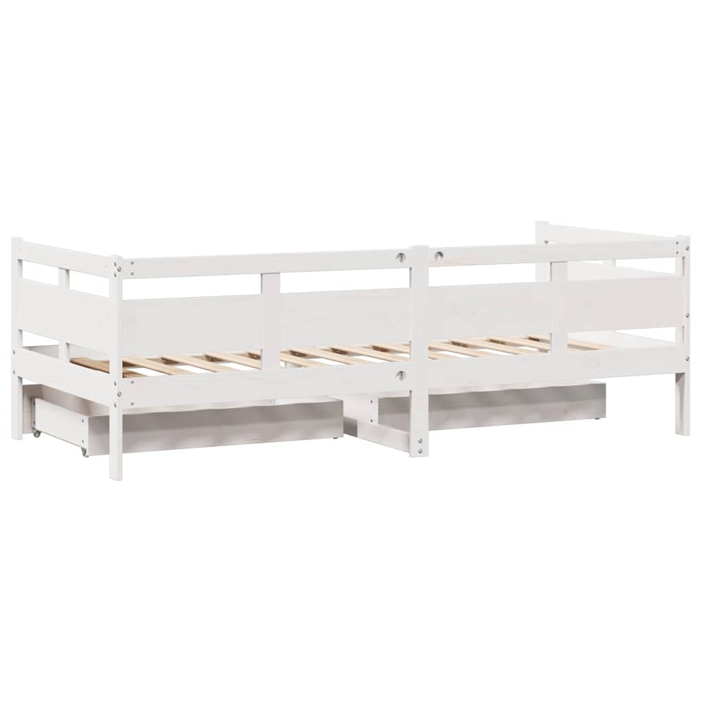 Dnevni krevet s ladicama bez madraca 90x200 cm masivno drvo
