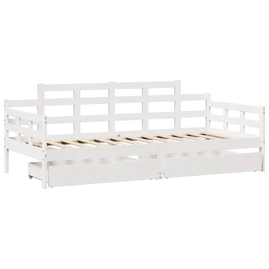Dnevni krevet s ladicama bez madraca 80x200 cm masivno drvo