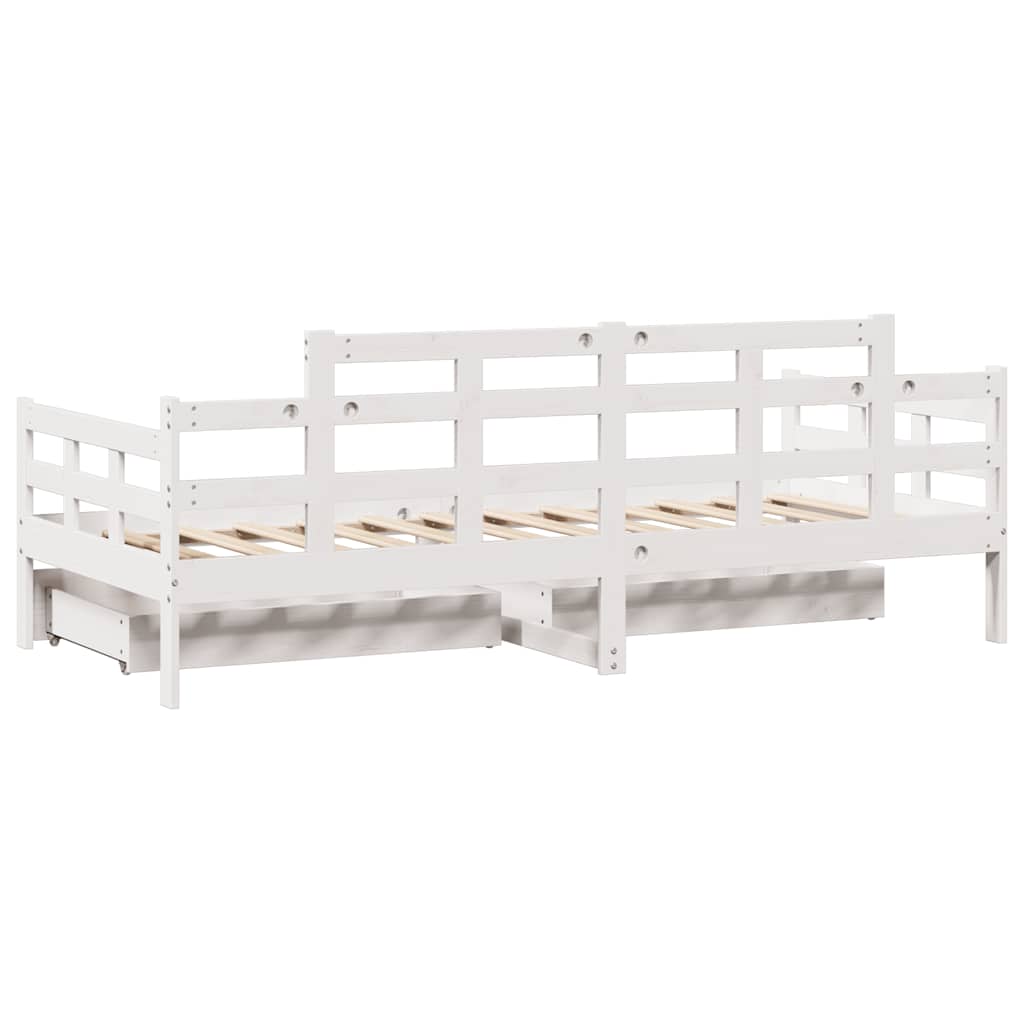 Dnevni krevet s ladicama bez madraca 80x200 cm masivno drvo