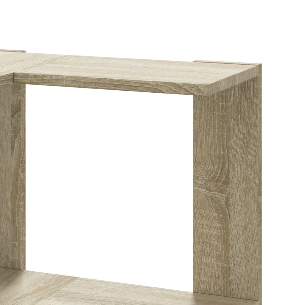 Kutni regal za knjige 3 razine boja hrasta 50x50x102 cm drveni