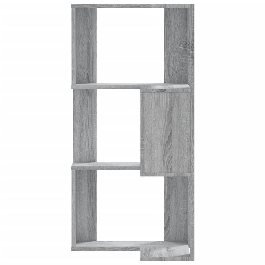 Kutni regal z knjige 3 razine artisian hrast 50x50x102cm drveni