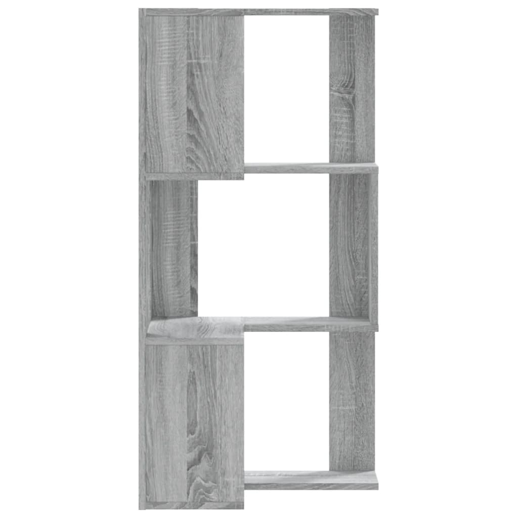 Kutni regal z knjige 3 razine artisian hrast 50x50x102cm drveni