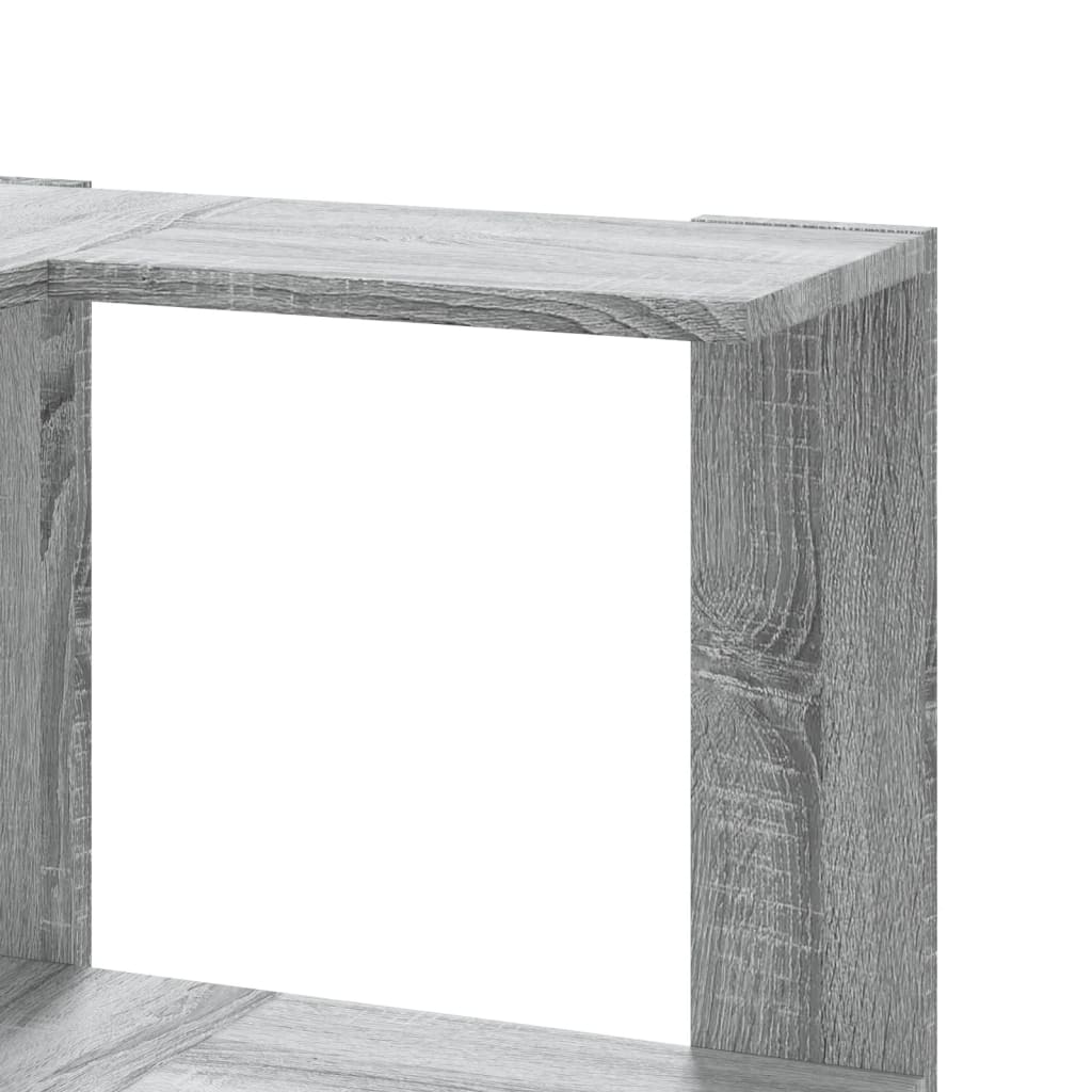 Kutni regal z knjige 3 razine artisian hrast 50x50x102cm drveni