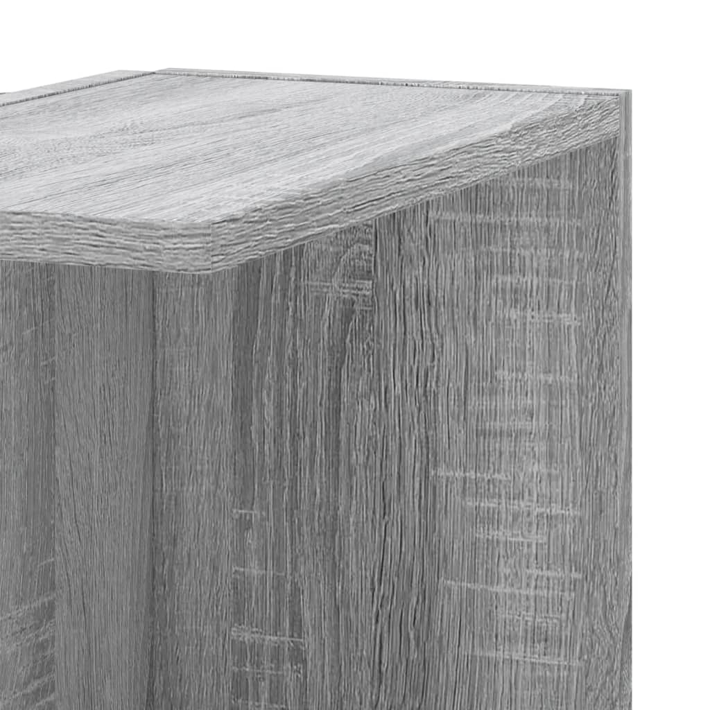Kutna zidna polica boja hrasta 36,5x36,5x140 cm drvena