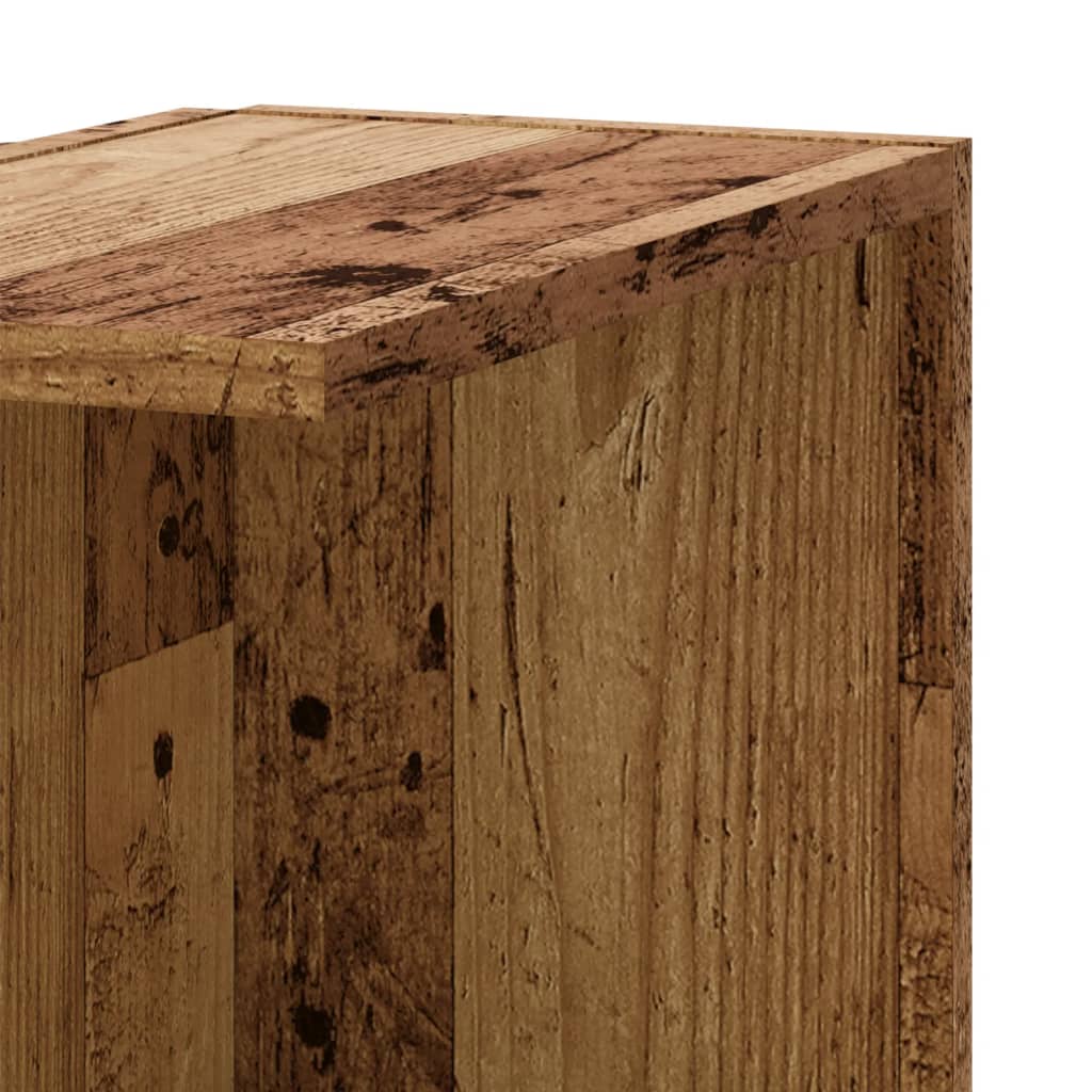 Kutna zidna polica boja drva 36,5x36,5x140 cm konstruirano drvo