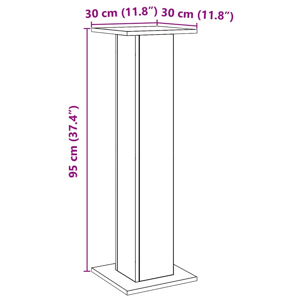 Stalci za zvučnike 2 kom 30x30x95 cm konstruirano drvo