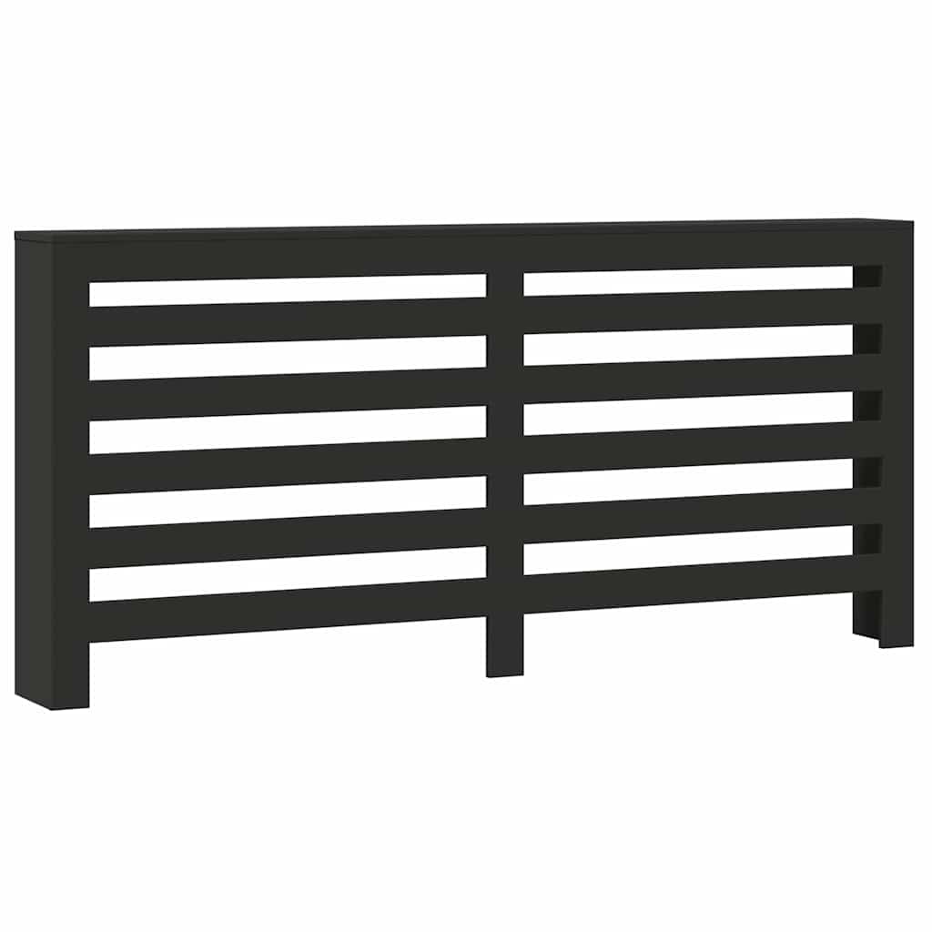 Pokrov za radijator crni 175x20x82 cm konstruirano drvo