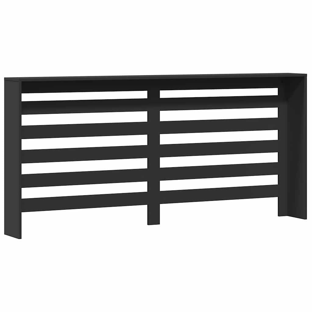 Pokrov za radijator crni 175x20x82 cm konstruirano drvo
